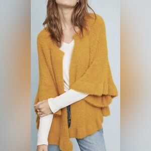 Anthropologie golden yellow cardigan